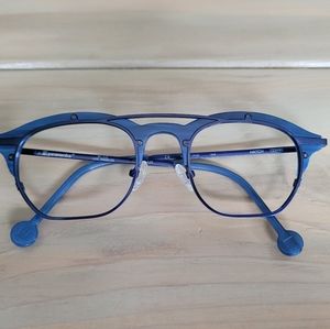 L.A. Eyeworks Hatch blue eyeglasses frame